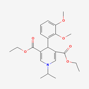 molecular formula C22H29NO6 B3530486 diethyl 4-(2,3-dimethoxyphenyl)-1-isopropyl-1,4-dihydro-3,5-pyridinedicarboxylate 