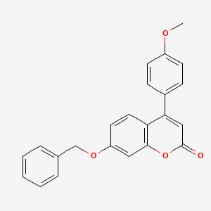 molecular formula C23H18O4 B3530496 7-(benzyloxy)-4-(4-methoxyphenyl)-2H-chromen-2-one 