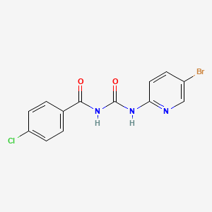 molecular formula C13H9BrClN3O2 B3530503 N-{[(5-bromo-2-pyridinyl)amino]carbonyl}-4-chlorobenzamide 