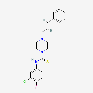 N-(3-chloro-4-fluorophenyl)-4-(3-phenyl-2-propen-1-yl)-1-piperazinecarbothioamide