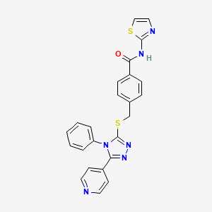 4-({[4-phenyl-5-(4-pyridinyl)-4H-1,2,4-triazol-3-yl]thio}methyl)-N-1,3-thiazol-2-ylbenzamide