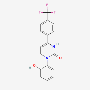3-(2-hydroxyphenyl)-6-[4-(trifluoromethyl)phenyl]-3,4-dihydro-2(1H)-pyrimidinone