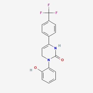 molecular formula C17H13F3N2O2 B3530540 3-(2-hydroxyphenyl)-6-[4-(trifluoromethyl)phenyl]-3,4-dihydro-2(1H)-pyrimidinone 