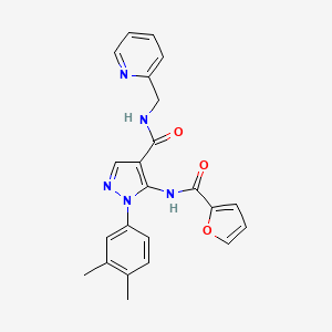 1-(3,4-dimethylphenyl)-5-(2-furoylamino)-N-(2-pyridinylmethyl)-1H-pyrazole-4-carboxamide