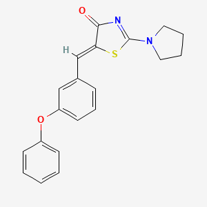 molecular formula C20H18N2O2S B3530591 5-(3-phenoxybenzylidene)-2-(1-pyrrolidinyl)-1,3-thiazol-4(5H)-one 