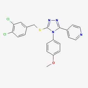 4-[5-[(3,4-dichlorobenzyl)thio]-4-(4-methoxyphenyl)-4H-1,2,4-triazol-3-yl]pyridine