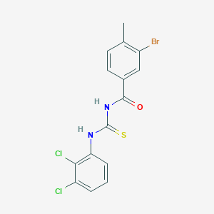 molecular formula C15H11BrCl2N2OS B3530614 3-bromo-N-{[(2,3-dichlorophenyl)amino]carbonothioyl}-4-methylbenzamide 