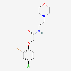 molecular formula C14H18BrClN2O3 B3530630 2-(2-bromo-4-chlorophenoxy)-N-[2-(4-morpholinyl)ethyl]acetamide 