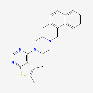 5,6-dimethyl-4-{4-[(2-methyl-1-naphthyl)methyl]-1-piperazinyl}thieno[2,3-d]pyrimidine