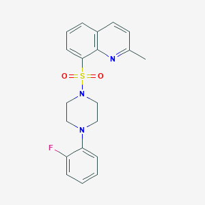 molecular formula C20H20FN3O2S B3530649 8-{[4-(2-fluorophenyl)-1-piperazinyl]sulfonyl}-2-methylquinoline 