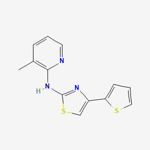 molecular formula C13H11N3S2 B3530665 3-methyl-N-[4-(2-thienyl)-1,3-thiazol-2-yl]-2-pyridinamine 