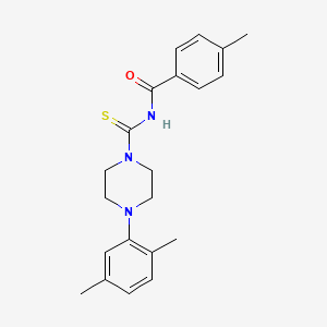 N-{[4-(2,5-dimethylphenyl)-1-piperazinyl]carbonothioyl}-4-methylbenzamide