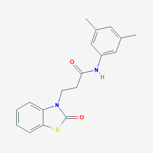 B353068 N-(3,5-dimethylphenyl)-3-(2-oxo-1,3-benzothiazol-3(2H)-yl)propanamide CAS No. 852046-19-6