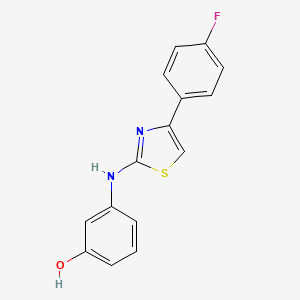 molecular formula C15H11FN2OS B3530689 3-{[4-(4-fluorophenyl)-1,3-thiazol-2-yl]amino}phenol 