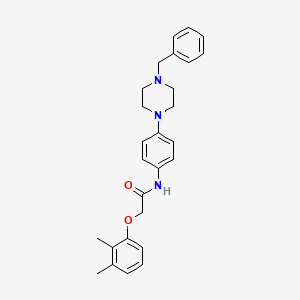 molecular formula C27H31N3O2 B3530691 N-[4-(4-benzyl-1-piperazinyl)phenyl]-2-(2,3-dimethylphenoxy)acetamide 