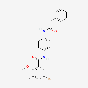 5-bromo-2-methoxy-3-methyl-N-{4-[(phenylacetyl)amino]phenyl}benzamide