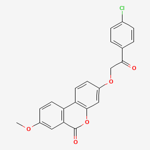 3-[2-(4-chlorophenyl)-2-oxoethoxy]-8-methoxy-6H-benzo[c]chromen-6-one