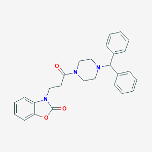 3-(3-(4-benzhydrylpiperazin-1-yl)-3-oxopropyl)benzo[d]oxazol-2(3H)-one