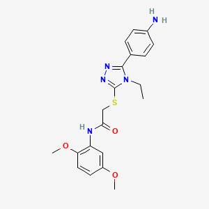 2-{[5-(4-aminophenyl)-4-ethyl-4H-1,2,4-triazol-3-yl]thio}-N-(2,5-dimethoxyphenyl)acetamide