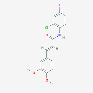 molecular formula C17H15ClINO3 B3530758 N-(2-chloro-4-iodophenyl)-3-(3,4-dimethoxyphenyl)acrylamide 