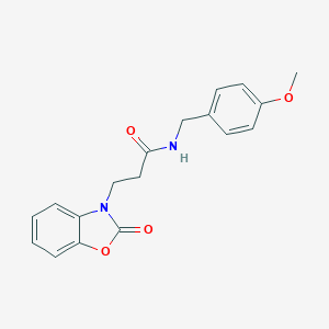 B353076 N-(4-methoxybenzyl)-3-(2-oxo-1,3-benzoxazol-3(2H)-yl)propanamide CAS No. 851988-87-9