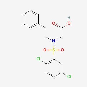 molecular formula C16H15Cl2NO4S B3530761 N-[(2,5-dichlorophenyl)sulfonyl]-N-(2-phenylethyl)glycine 