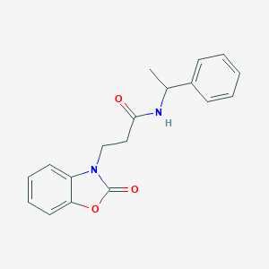 3-(2-oxo-1,3-benzoxazol-3(2H)-yl)-N-(1-phenylethyl)propanamide