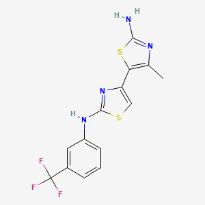 molecular formula C14H11F3N4S2 B3530786 4'-methyl-N~2~-[3-(trifluoromethyl)phenyl]-4,5'-bi-1,3-thiazole-2,2'-diamine 