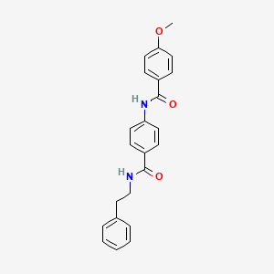 4-methoxy-N-(4-{[(2-phenylethyl)amino]carbonyl}phenyl)benzamide