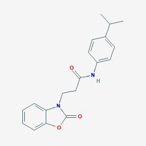 3-(2-oxo-1,3-benzoxazol-3-yl)-N-(4-propan-2-ylphenyl)propanamide