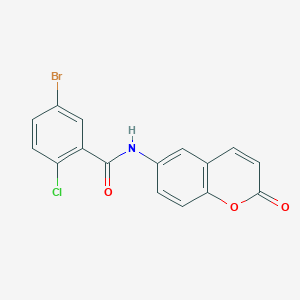 5-bromo-2-chloro-N-(2-oxo-2H-chromen-6-yl)benzamide