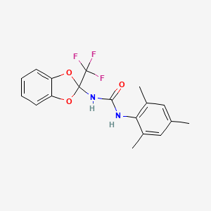 molecular formula C18H17F3N2O3 B3530815 N-mesityl-N'-[2-(trifluoromethyl)-1,3-benzodioxol-2-yl]urea 