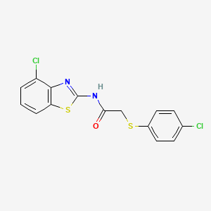 N-(4-chloro-1,3-benzothiazol-2-yl)-2-[(4-chlorophenyl)thio]acetamide