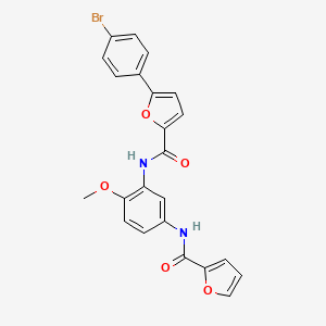 molecular formula C23H17BrN2O5 B3530839 5-(4-bromophenyl)-N-[5-(2-furoylamino)-2-methoxyphenyl]-2-furamide 