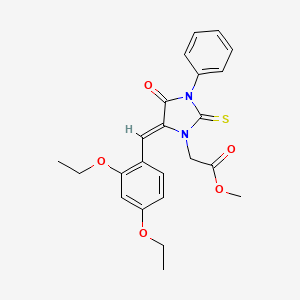 molecular formula C23H24N2O5S B3530849 methyl [5-(2,4-diethoxybenzylidene)-4-oxo-3-phenyl-2-thioxo-1-imidazolidinyl]acetate 