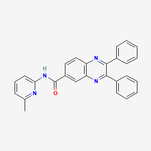 molecular formula C27H20N4O B3530869 N-(6-methyl-2-pyridinyl)-2,3-diphenyl-6-quinoxalinecarboxamide 