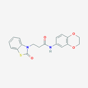 N-(2,3-dihydro-1,4-benzodioxin-6-yl)-3-(2-oxo-1,3-benzothiazol-3(2H)-yl)propanamide