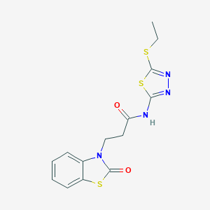 N-[5-(ethylsulfanyl)-1,3,4-thiadiazol-2-yl]-3-(2-oxo-1,3-benzothiazol-3(2H)-yl)propanamide