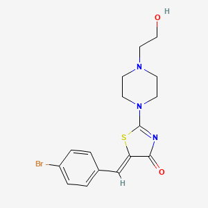 molecular formula C16H18BrN3O2S B3530895 5-(4-bromobenzylidene)-2-[4-(2-hydroxyethyl)-1-piperazinyl]-1,3-thiazol-4(5H)-one 