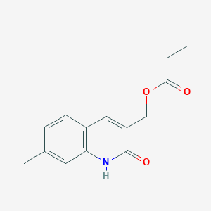 (7-methyl-2-oxo-1H-quinolin-3-yl)methyl propanoate