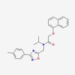molecular formula C25H25N3O3 B3530902 N-isopropyl-N-{[3-(4-methylphenyl)-1,2,4-oxadiazol-5-yl]methyl}-2-(1-naphthyloxy)acetamide 