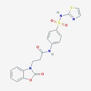 3-(2-oxobenzo[d]oxazol-3(2H)-yl)-N-(4-(N-(thiazol-2-yl)sulfamoyl)phenyl)propanamide