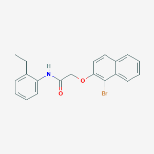 molecular formula C20H18BrNO2 B3530920 2-[(1-bromo-2-naphthyl)oxy]-N-(2-ethylphenyl)acetamide 