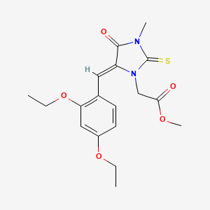 molecular formula C18H22N2O5S B3530934 methyl [5-(2,4-diethoxybenzylidene)-3-methyl-4-oxo-2-thioxo-1-imidazolidinyl]acetate 