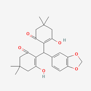 molecular formula C24H28O6 B3530952 2,2'-(1,3-benzodioxol-5-ylmethylene)bis(3-hydroxy-5,5-dimethyl-2-cyclohexen-1-one) 
