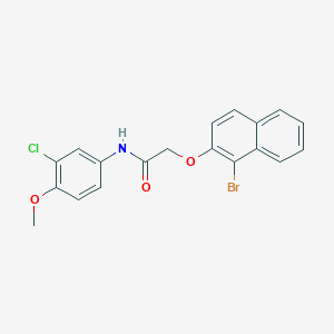 2-[(1-bromo-2-naphthyl)oxy]-N-(3-chloro-4-methoxyphenyl)acetamide