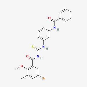 N-({[3-(benzoylamino)phenyl]amino}carbonothioyl)-5-bromo-2-methoxy-3-methylbenzamide