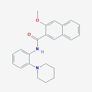 molecular formula C23H24N2O2 B3530970 3-methoxy-N-[2-(1-piperidinyl)phenyl]-2-naphthamide 