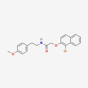 molecular formula C21H20BrNO3 B3530976 2-[(1-bromo-2-naphthyl)oxy]-N-[2-(4-methoxyphenyl)ethyl]acetamide 