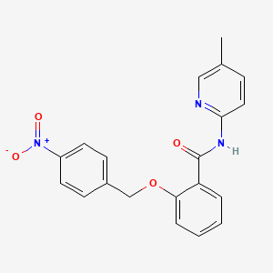 molecular formula C20H17N3O4 B3530994 N-(5-methyl-2-pyridinyl)-2-[(4-nitrobenzyl)oxy]benzamide 